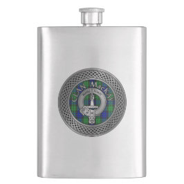 Petaca Clan MacKay Escudo & Tartan Knot Flask