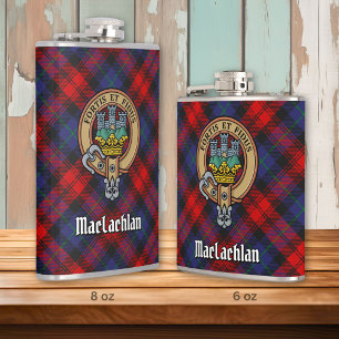 Petaca Clan MacLachlan Escudo sobre Tartán