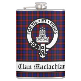 Petaca Clan Maclachlan Escudo y Personalizable Tartán