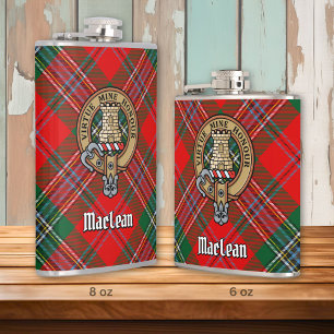 Petaca Clan MacLean Escudo sobre Tartán