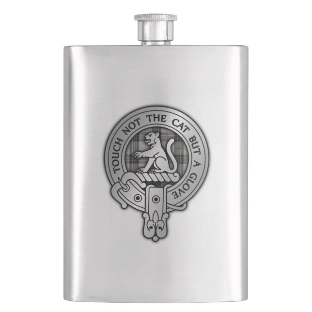 Petaca Clan MacPherson Escudo y Tartán (Anverso)