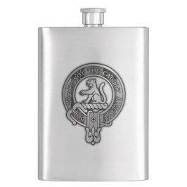 Petaca Clan MacPherson Escudo y Tartan Flask
