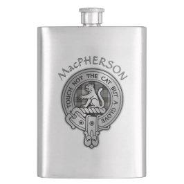 Petaca Clan MacPherson Escudo y Tartan Flask