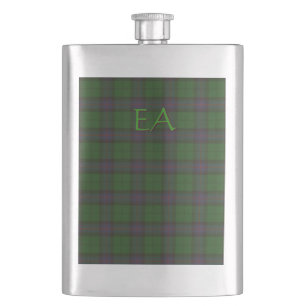 Petaca Clan Oficial Armstrong Tartan con sus iniciales