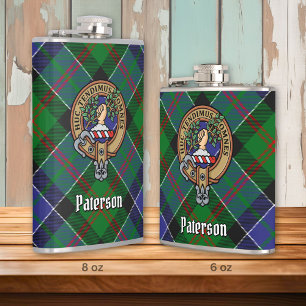 Petaca Clan Paterson Escudo sobre Tartán