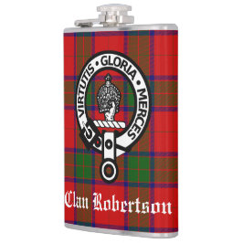 Petaca Clan Robertson Escudo Badge & Tartan