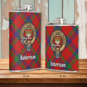 Petaca Clan Robertson Escudo sobre Tartán