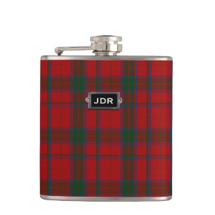 Petaca Clan Rojo Monogramado Robertson Tartan Plaid