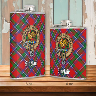 Petaca Clan Sinclair Escudo sobre Tartán
