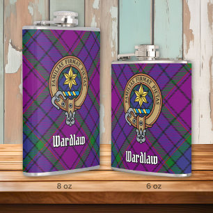 Petaca Clan Wardlaw Escudo sobre Tartán