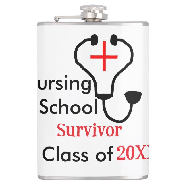 Petaca Clase de sobrevivientes de la escuela de enfermerí (Anverso)