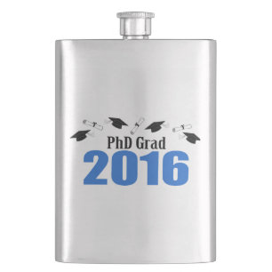 Petaca Clase del graduado del PhD de 2016 casquillos y