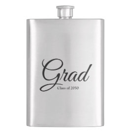 Petaca Clase Grad de texto de guión personalizado negro 2