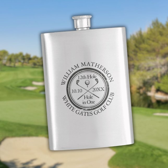 Petaca Clásico de Golf con Hoyo en Uno Personalizado (Golf Hole in One Classic Personalized Flask)