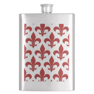 Petaca Clásico de patrón de flor de lis de Francia