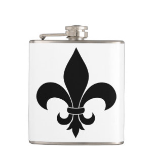 Petaca Clásico de patrón de flor de lis de Francia