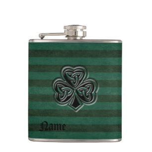 Petaca Clásico grundge irlandés afortunado shamrock perso