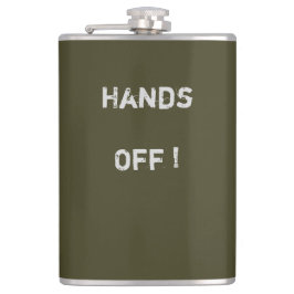 Petaca Classy Khaki Flask "Hands Off" Textos> Cadenas de 
