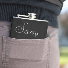 Petaca Classy Sassy Chica Text> Frascos de cadera Girly