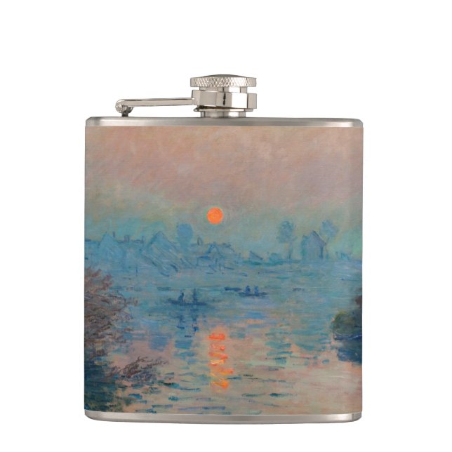 Petaca Claude Monet - Atardecer en el Sena en Lavacourt (Anverso)