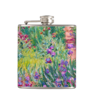 Petaca Claude Monet - El jardín de iris en Giverny