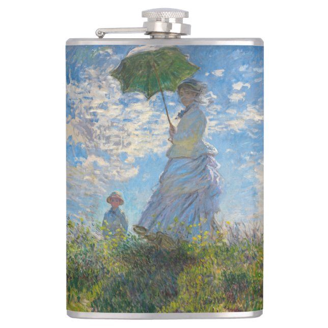 Petaca Claude Monet - El paseo, mujer con sombrilla (Anverso)