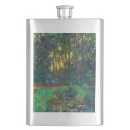 Petaca Claude Monet - Esquina de un estanque con naves ac
