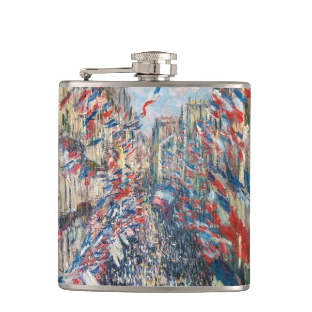 Petaca Claude Monet - La Rue Montorgueil - París (Anverso)