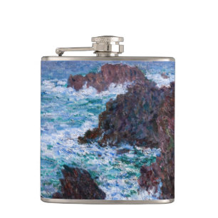 Petaca Claude Monet - Las rocas en Belle-Ile, Costa Salva