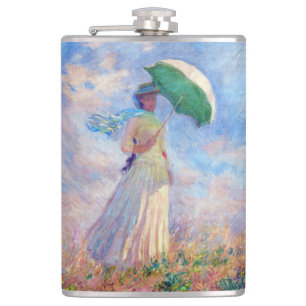 Petaca Claude Monet - Mujer con un Parasol mirando a la d