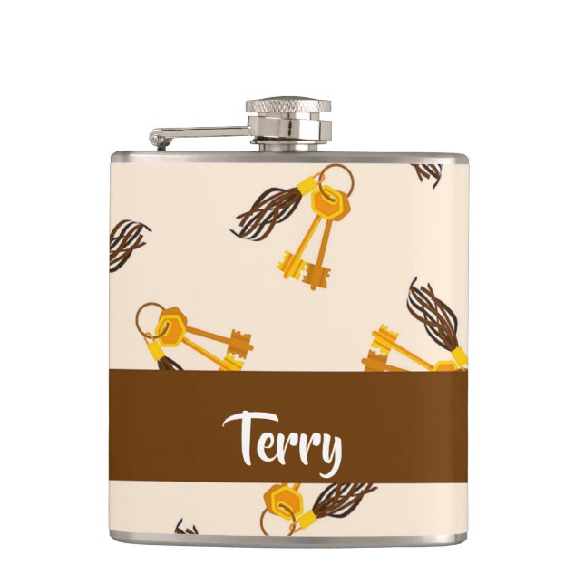 Petaca Claves de casa de oro en rosa (Anverso)