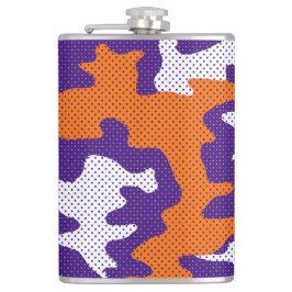 Petaca Clemson-Inspired Orange & Purple Tiger Camo