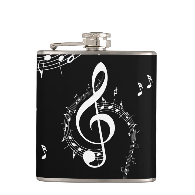 Petaca Climactic G Clef Music Black (Anverso)