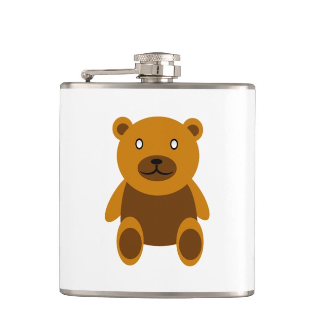 Petaca Clíparte de oso de peluche marrón (Anverso)
