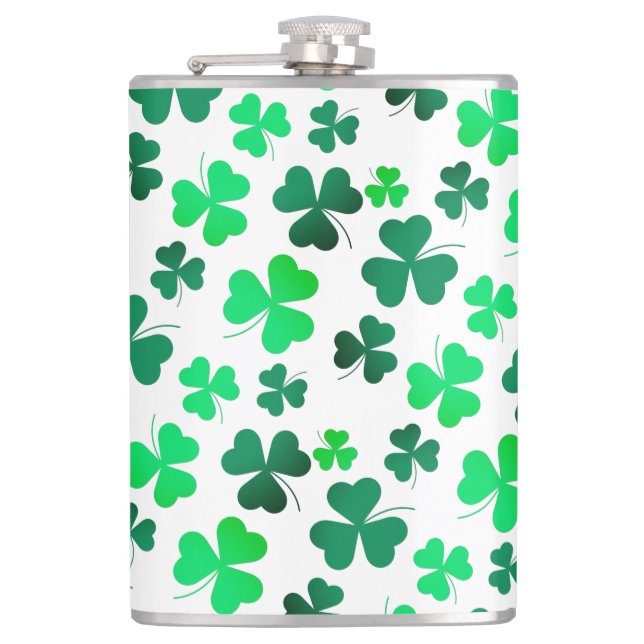 Petaca Clover Shamrock Irish Green Spring St Patrons Day (Anverso)