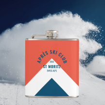 Club Après Ski Vintage Rojo Navy Viaje