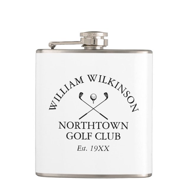 Petaca Club De Golf Personalizado Y Nombre De Miembro (Anverso)