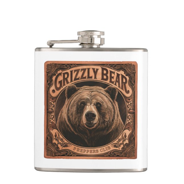 Petaca Club de Preparadores de Oso Grizzly (Anverso)