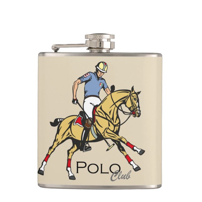 Petaca club deportivo ecuestre de polo (Anverso)