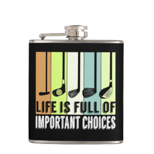 Petaca Club Golf Funny Life Choices