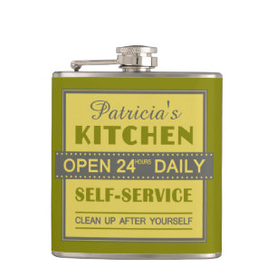 Petaca Cocina - nombre personalizado - matraz