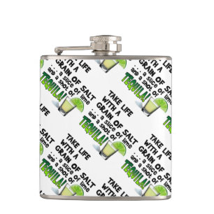 PETACA COCKTAIL FLASK - VIDA, LIME, SAL, TEQUILA!