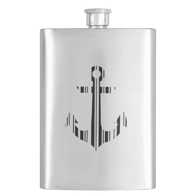 Petaca CÓDIGO DE BARRA DE ANCLA Diseño de patrón de códig (Anverso)