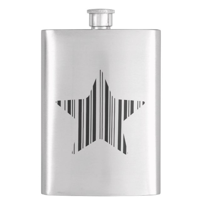 Petaca CÓDIGO DE BARRA ESTRELLA Diseño de patrón de códig (Anverso)
