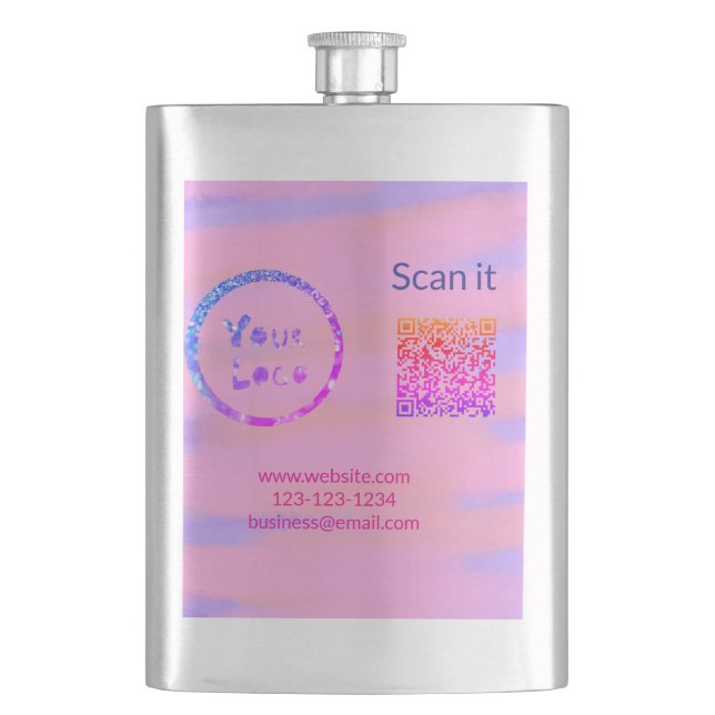 Petaca código q r simple añadir logotipo código de explor (Anverso)