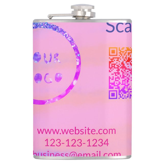 Petaca código q r simple añadir logotipo código de explor (Anverso)