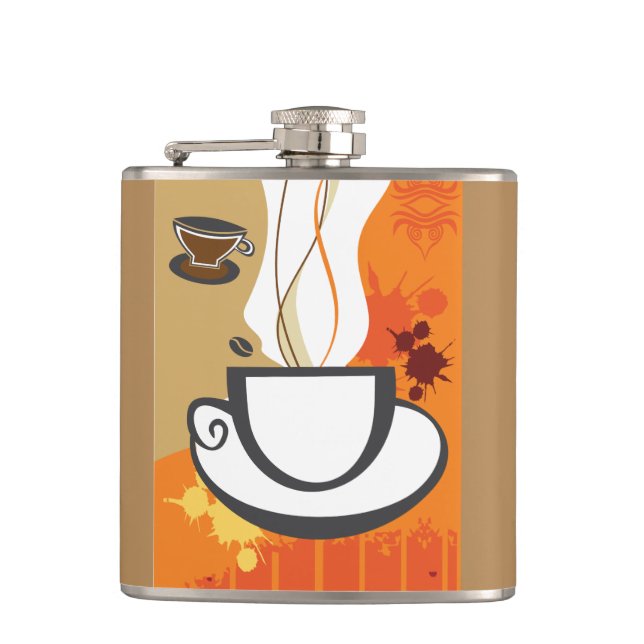 Petaca Coffee Cup Vinyl Wrapped Flask (Anverso)