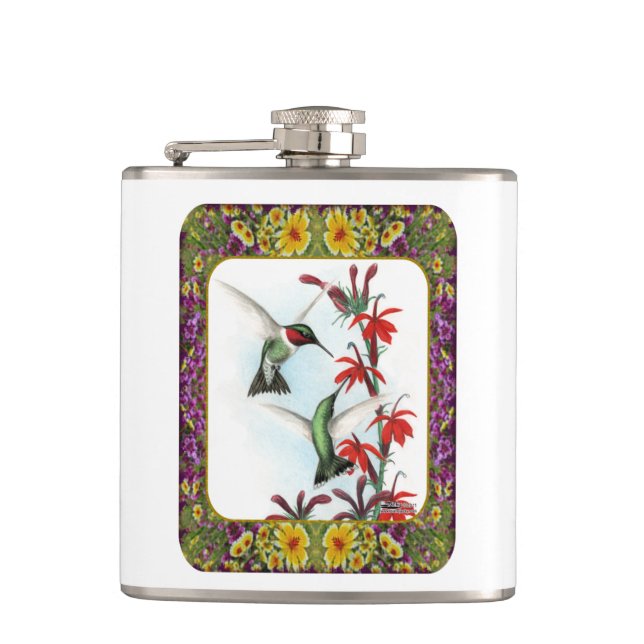 Petaca Colibríes y Flores #5 (Anverso)
