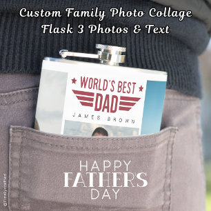 Petaca Collage de fotos de familia personalizado 6 fotos 