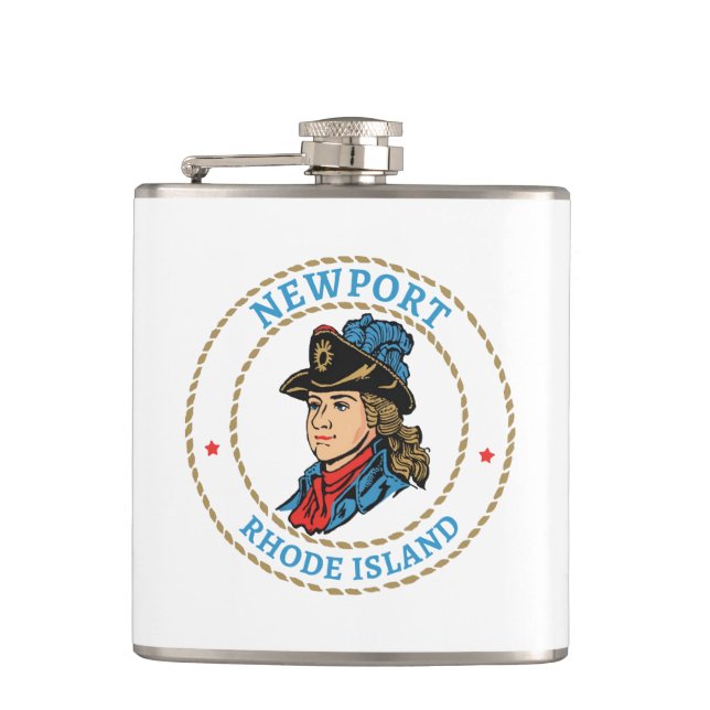 Petaca Colonial de la isla Rhode de Newport (Anverso)